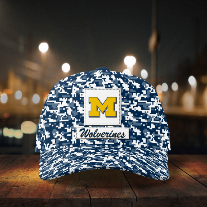 Michigan Wolverines Digital Camo AOP Classic Baseball Classic Baseball Classic Cap Men Hat Men Hat