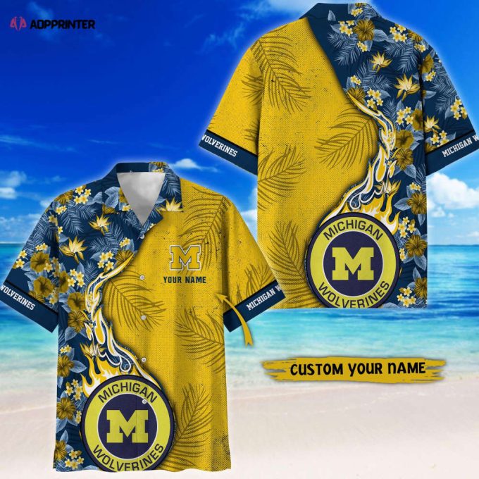 Michigan Wolverines Hawaiian Shirt Gift Men Women Gift Men Women Custom