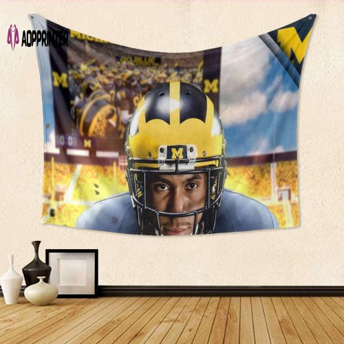 Michigan Wolverines TA9 Gift: 3D Full Printing Tapestry for Ultimate Fan