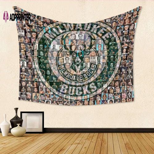 Milwaukee Bucks Emblem v40 Tapestry: Ultimate 3D Fan Gift