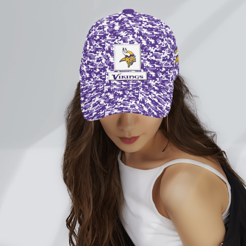 Minnesota Vikings Digital Camo AOP Classic Baseball Classic Baseball Classic Cap Men Hat Men Hat