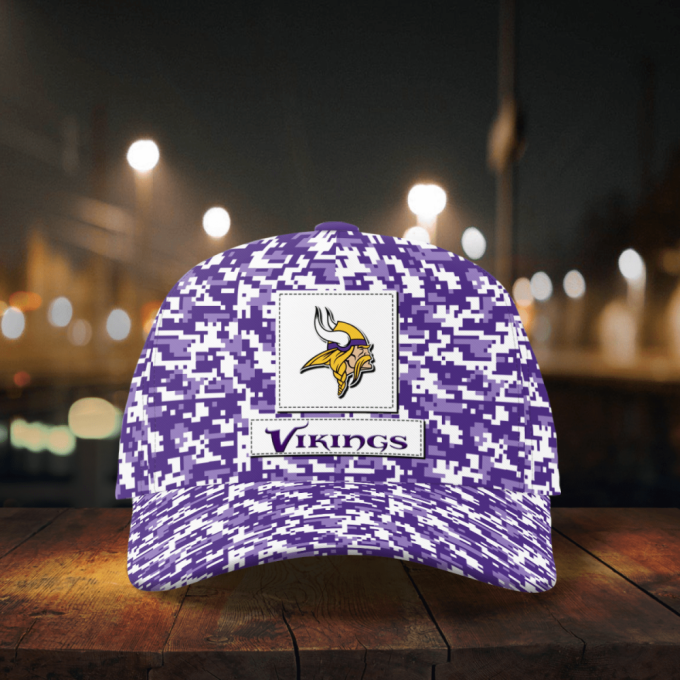 Minnesota Vikings Digital Camo AOP Classic Baseball Classic Baseball Classic Cap Men Hat Men Hat