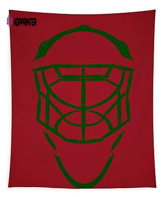 Minnesota Wild Goalie Mask Joe Hamilton Tapestry