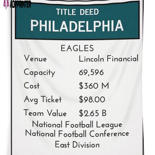 My Philadelphia Eagles Monopoly Card Tapestry Gifts For Fans