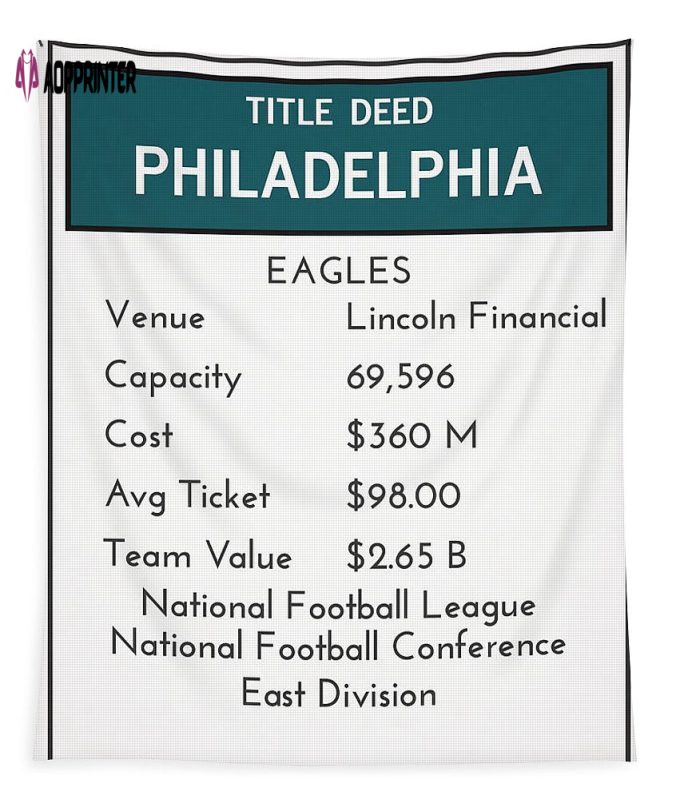 My Philadelphia Eagles Monopoly Card Tapestry Gifts For Fans