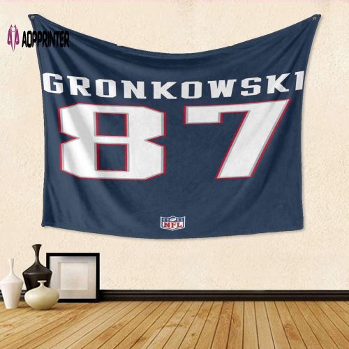 Get Game-Ready with New England Patriots Gostkowski 87 Uniform Tapestry – Perfect Fan Gift!