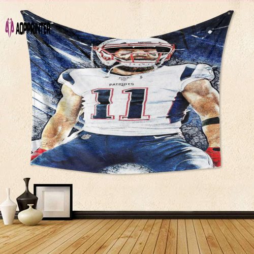 Official Julian Edelman3 Tapestry: Perfect Gift for New England Patriots Fans – 3D Full Print!