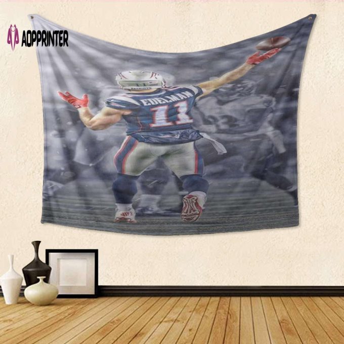 Get the Ultimate Julian Edelman4 Fan Gift: New England Patriots 3D Full Printing Tapestry