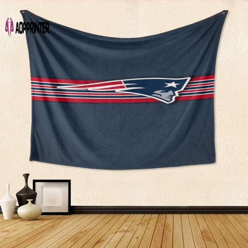 New England Patriots Red Line Navy 3D Full Printing Tapestry – Perfect Gift for Fan