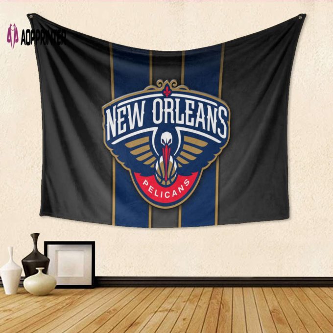 New Orleans Pelicans Emblem v22 Gift For Fan 3D Full Printing Tapestry