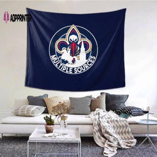 Vibrant New Orleans Pelicans Tapestry – 151111 Wall Hanging