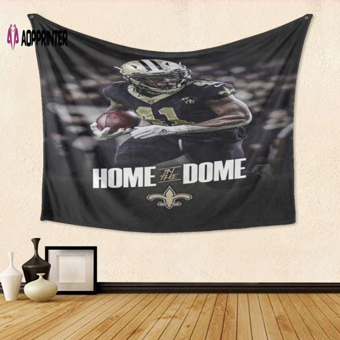 Alvin Kamara7 Gift for Fan: New Orleans Saints Tapestry – 3D Full Printing