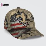 New Orleans Saints American Flag Metal Printed Baseball Classic Baseball Classic Cap Men Hat Men Hat