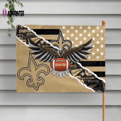 New Orleans Saints American Landscape House Flag