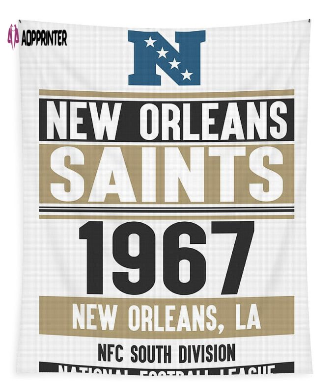 New Orleans Saints Team Poster 10 Tapestry Gifts For Fans