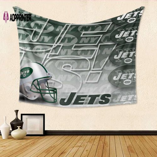 New York Jets Helmet Emblem Tapestry – 3D Full Printing Gift for Fans