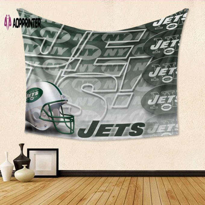 New York Jets Helmet Emblem Tapestry – 3D Full Printing Gift for Fans