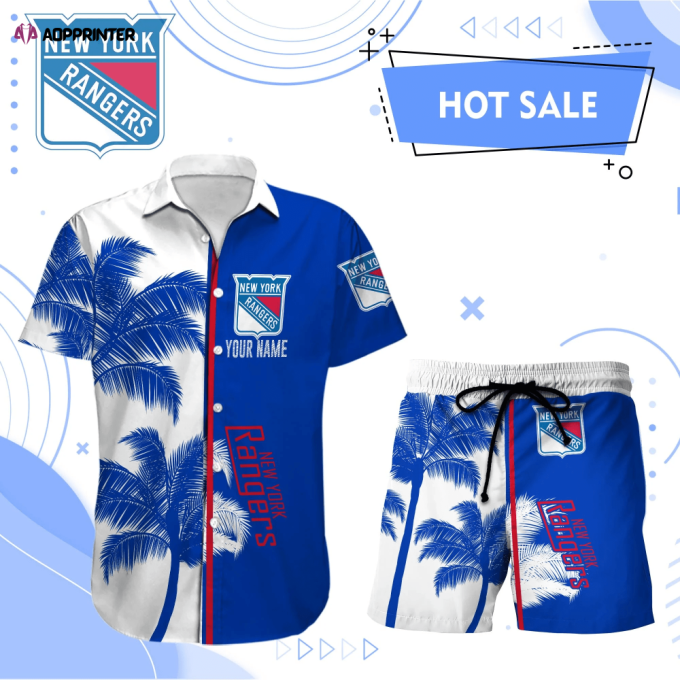 NEW YORK RANGERS HAWAII SHIRT MEN SHORT CUSTOM NHL