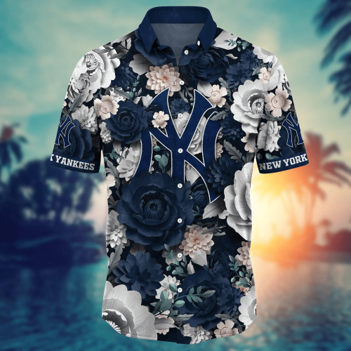 New York Yankees MLB Flower Hawaii Shirt And Tshirt For Fans, Custom Summer Football Shirts NA49624