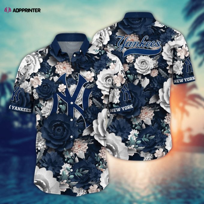 New York Yankees MLB Flower Hawaii Shirt And Tshirt For Fans, Custom Summer Football Shirts NA49624