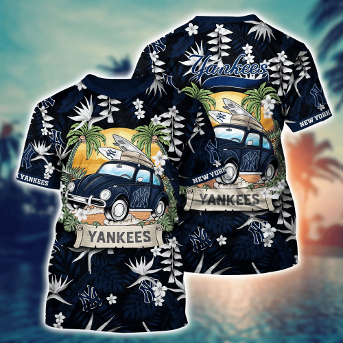 New York Yankees MLB Flower Hawaii Shirt And Tshirt For Fans, Summer Football Shirts NA49534