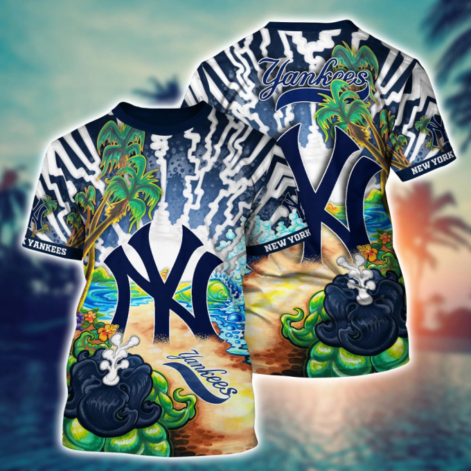 New York Yankees MLB Flower Hawaii Shirt And Tshirt For Fans, Summer Football Shirts NA49573