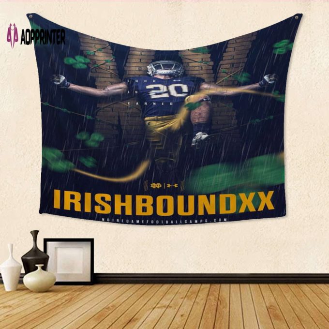 Shop the Notre Dame Fighting Irish Blue TA13 Gift – 3D Full Printing Tapestry