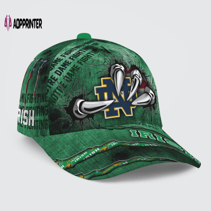 Notre Dame Fighting Irish Flag 3D Dragon Classic Baseball Classic Baseball Classic Cap Men Hat Men Hat