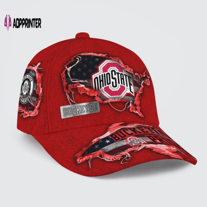 Ohio State Buckeyes American Flag Classic Baseball Classic Cap Men Hat