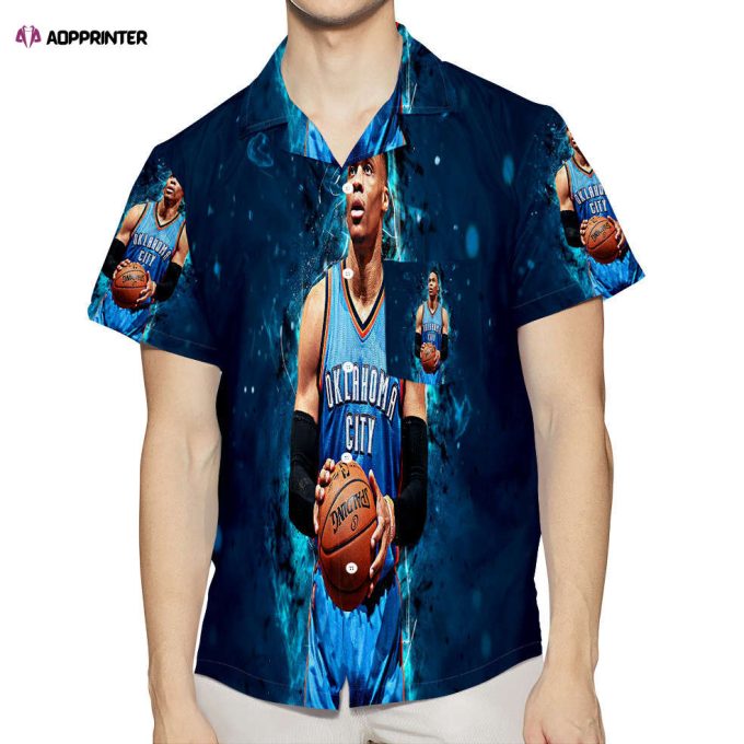 Oklahoma City Thunder No0 Russell Westbrook 3D Hawaiian Shirt – Summer Beach Gift for Men & Women