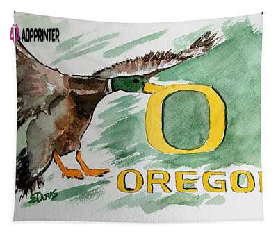 Oregon Ducks Elaine Duras Tapestry