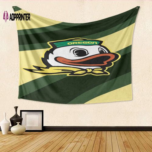 Oregon Ducks Green TA3 Tapestry: 3D Full Printing Gift for Fans