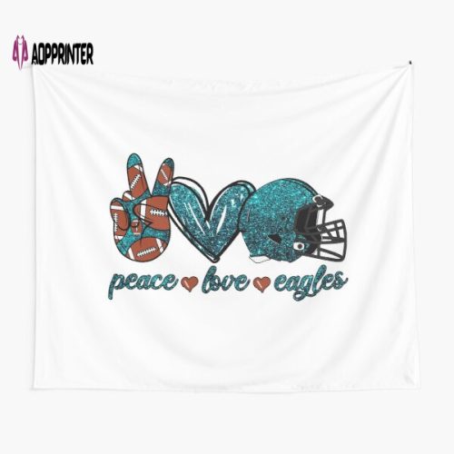 Peace Love Eagles Tapestry Gifts For Fans