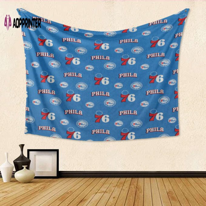 Philly 76ers Fan Gift: 3D Full Printing Tapestry – Engaging Team Memorabilia