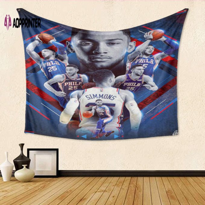 Philadelphia 76ers Ben Simmons Tapestry: 3D Full Print Gift for Fans