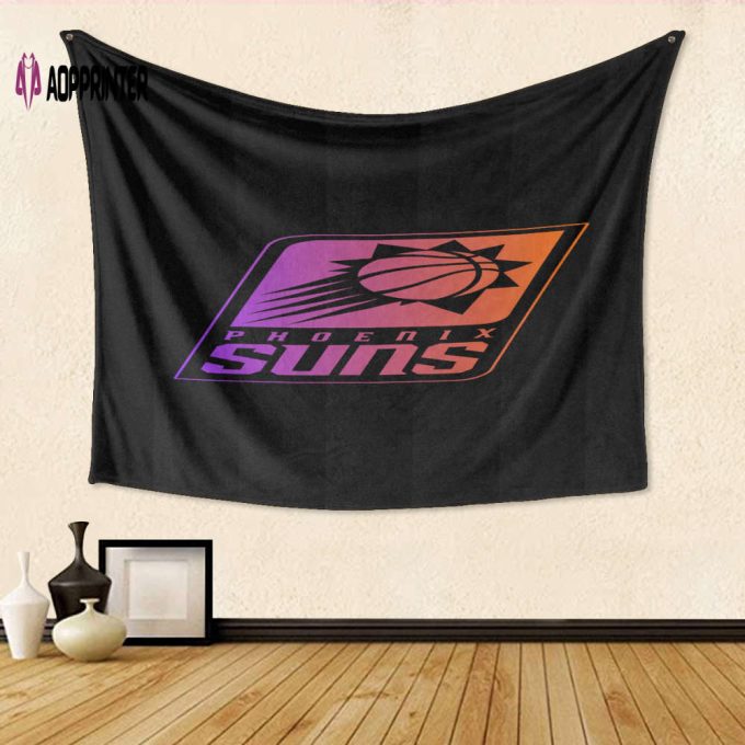 Phoenix Suns Emblem v4 3D Tapestry – Perfect Gift for Fans Full Print Design