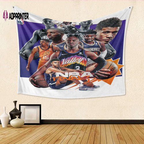 Golden State Warriors Kevin Durant Pixel Art Tapestry by Joe Hamilton – Unique Wall Decor