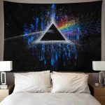 Pink Floyd Dark Side Of Moon Art Blue Full Print Tapestry