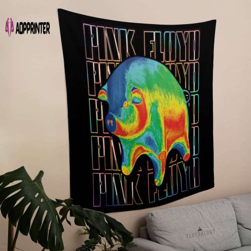 Pink Floyd Eye Catching Psychadelic Floating Pigs Tapestry