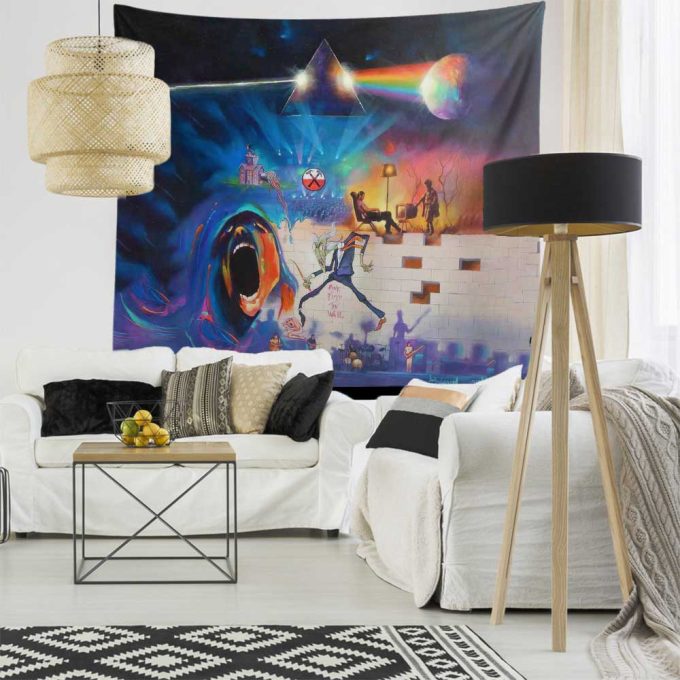 Pink Floyd The Wall Dark Side of The Moon Fine Art Tapestry