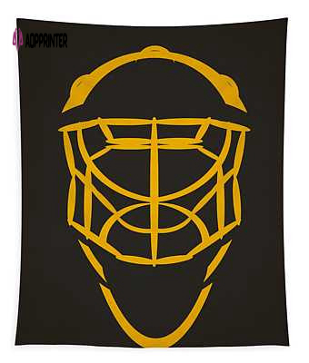 Pittsburgh Penguins Goalie Mask Joe Hamilton Tapestry: The Perfect Fan Decor for Hockey Enthusiasts!