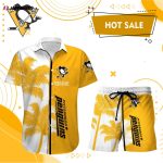 PITTSBURGH PENGUINS HAWAII SHIRT MEN SHORT CUSTOM NHL