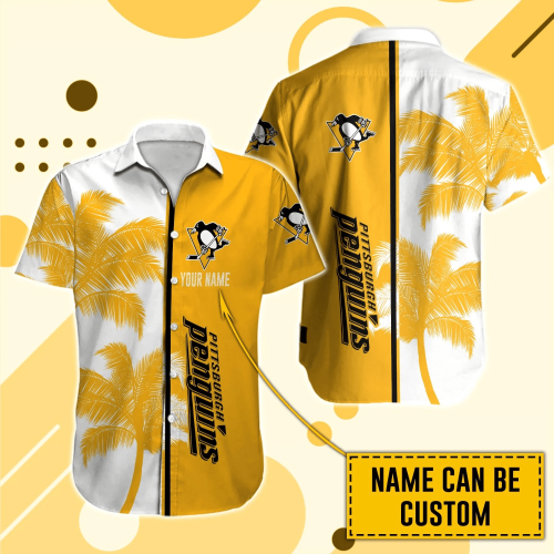 PITTSBURGH PENGUINS HAWAII SHIRT MEN SHORT CUSTOM NHL