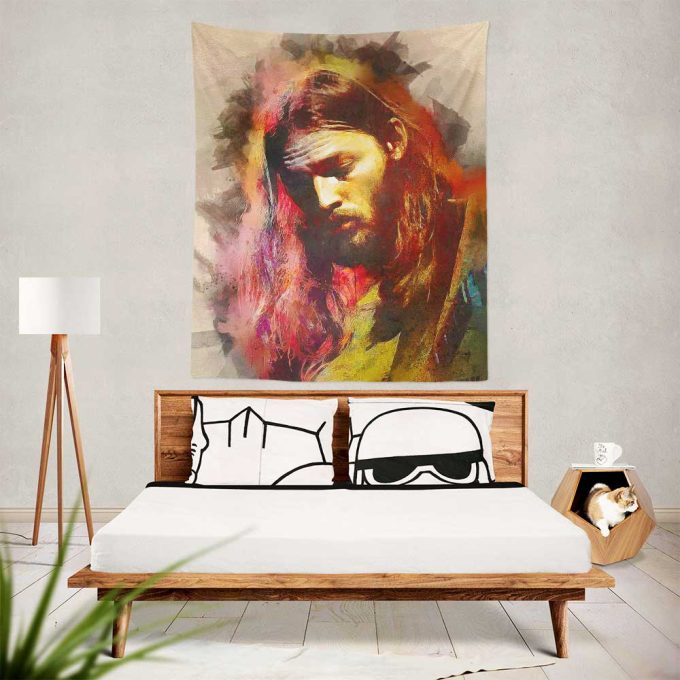 Portrait of David Gilmour Digital Art Pink Floyd Tapestry