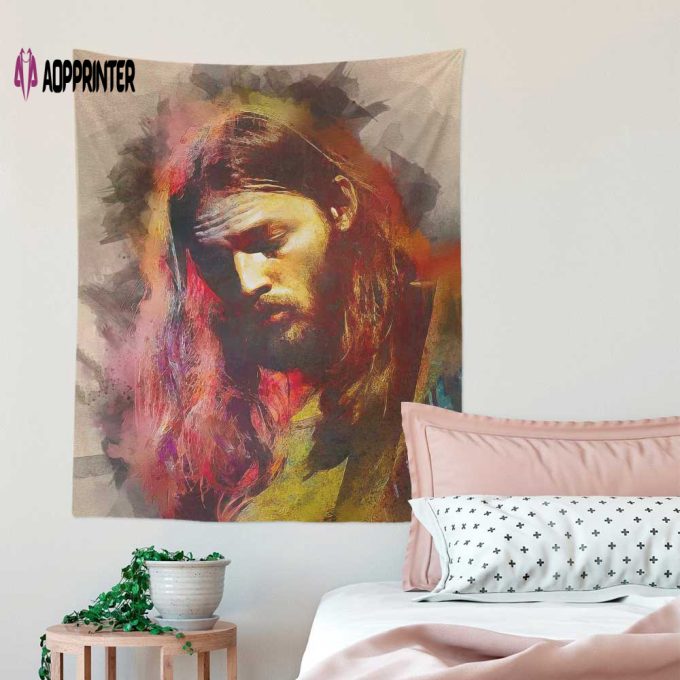 Portrait of David Gilmour Digital Art Pink Floyd Tapestry