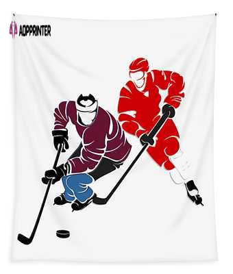 Stunning Rivalries Avalanche vs Red Wings Joe Hamilton Tapestry – Perfect for Fans!