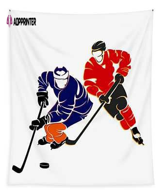 Oilers vs Flames Joe Hamilton Tapestry: Captivating Rivalries Décor