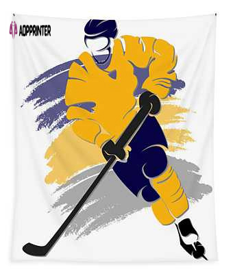 Sabres Shadow Player2 Joe Hamilton Tapestry: A Captivating Addition for Hockey Fans