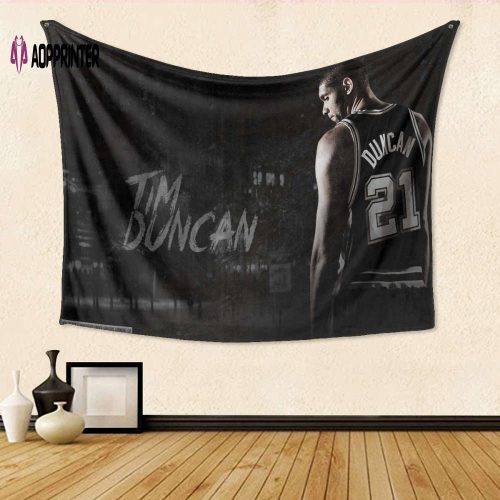 San Antonio Spurs Tim Duncan2 Gift For Fan 3D Full Printing Tapestry