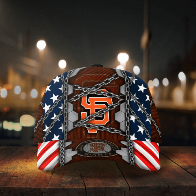 San Francisco Giants Stars & Stripes Chain Printed Baseball Classic Baseball Classic Cap Men Hat Men Hat